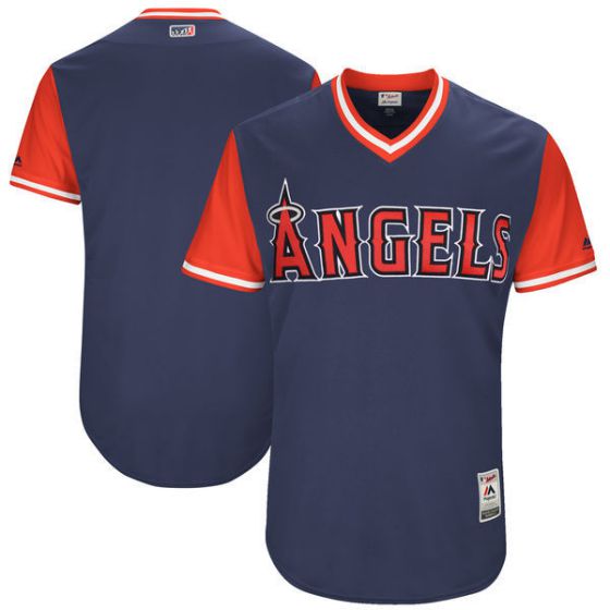 Men Los Angeles Angels Blnak BlueNew Rush Limited MLB Jerseys